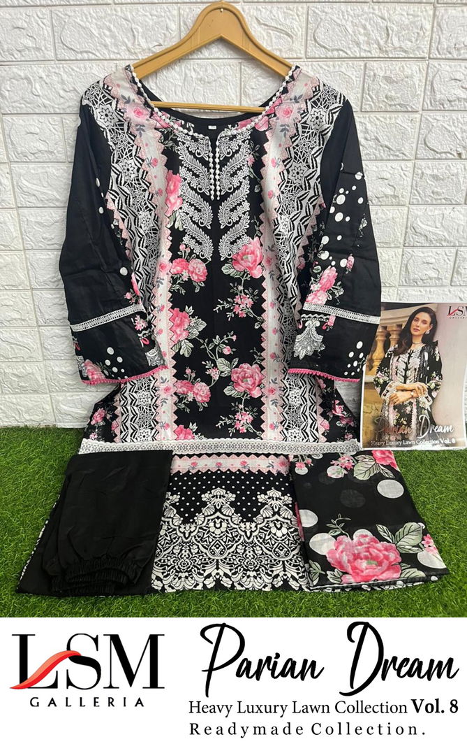 Lsm Parian Dream Vol 8 Lawn Cotton Pakistani Readymade Suits Wholesale Market In Surat
